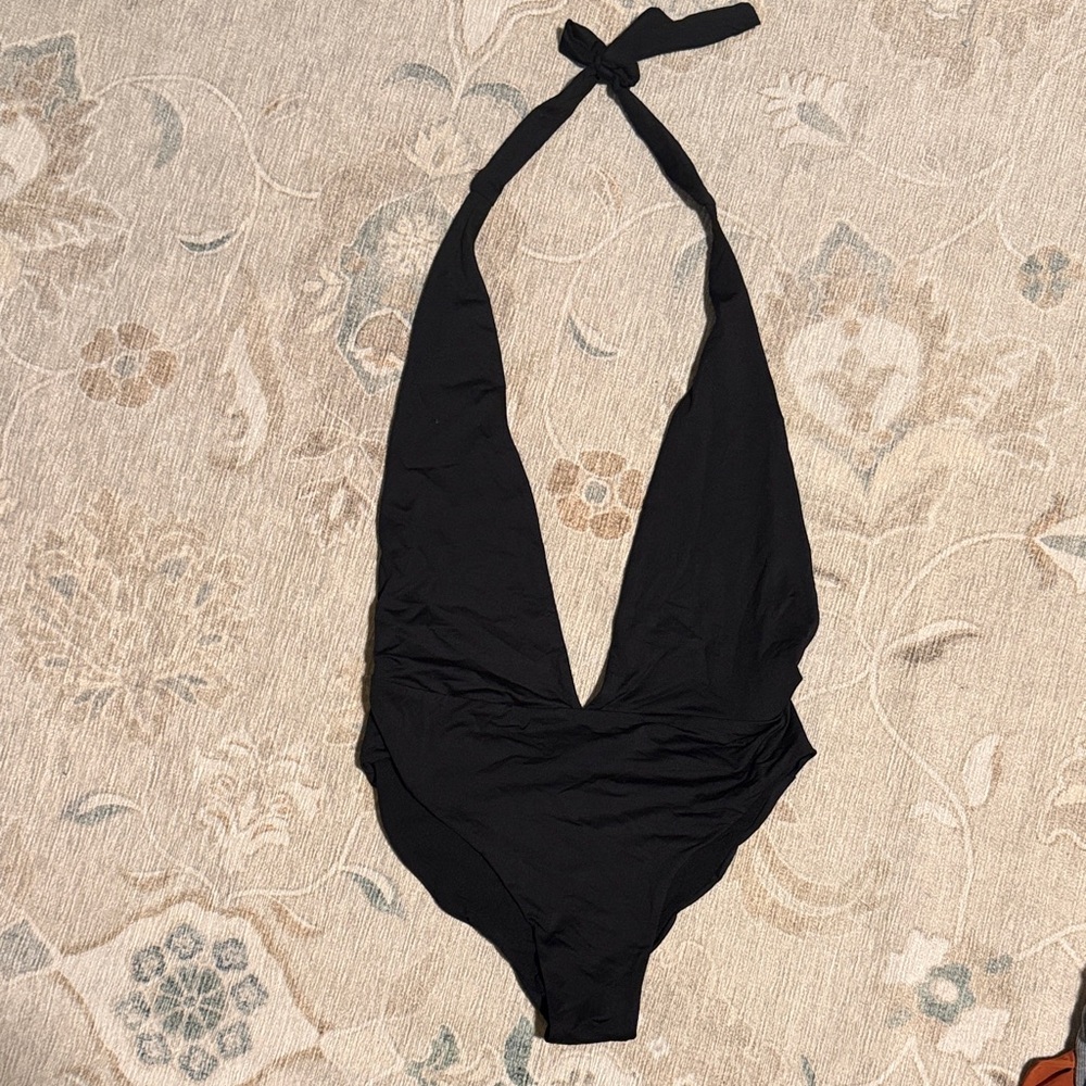 Black Halter Neck Swimsuit